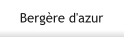 Bergère d'azur