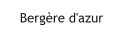 Bergère d'azur